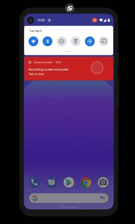 Android 11 ofrece de manera nativa la grabación de pantalla sin necesidad de herramientas de terceros